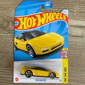 Hot Wheels 90 Acura NSX HW 1990s Yellow Sports Car Hotwheels Mainline 2024 New
